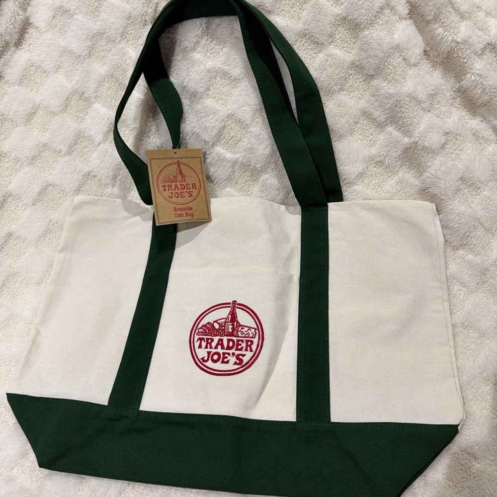 2 PC Trader Joe’s Viral Green and White Tote Bag
Only Green are available
